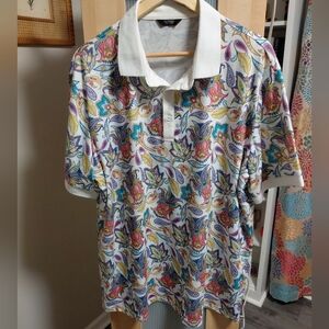 Coofandy Floral Paisley Polo Shirt Vibrant Summer Comfy Stylish